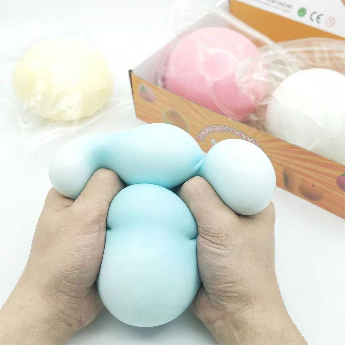 Party Games Steam Free - Steamed Bun Squeeze Toy With Music,