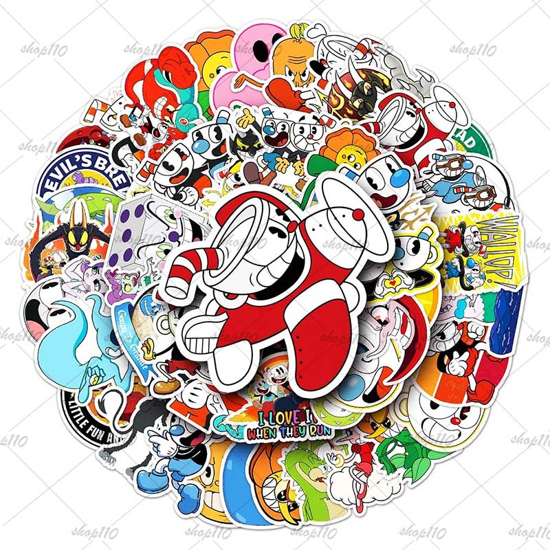 Party Games Adult Birthday - Cuphead Sticker Boy Game Gift Birthday
