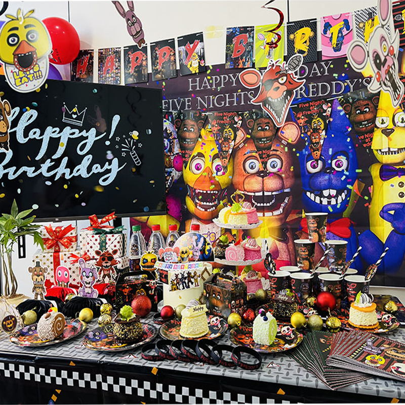 Party Games At Wedding - FNAF Themed Paper Plate Cups Cupcake