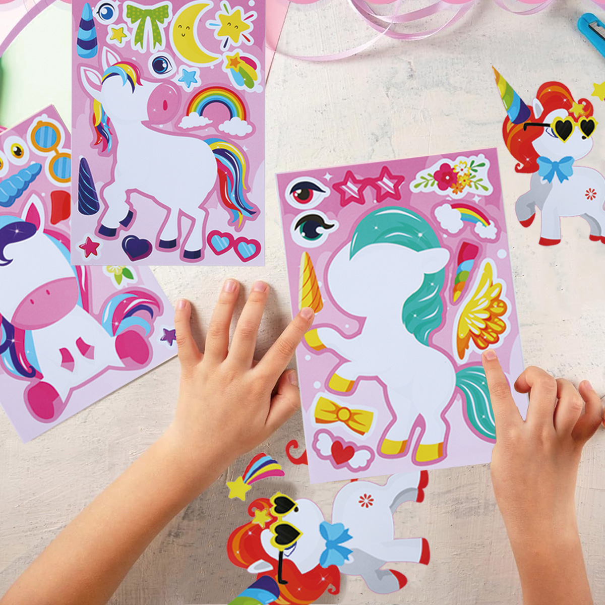 12Sheets Rainbow Horse  DIY Pu - Party Games Adult Birthday reseña y precio