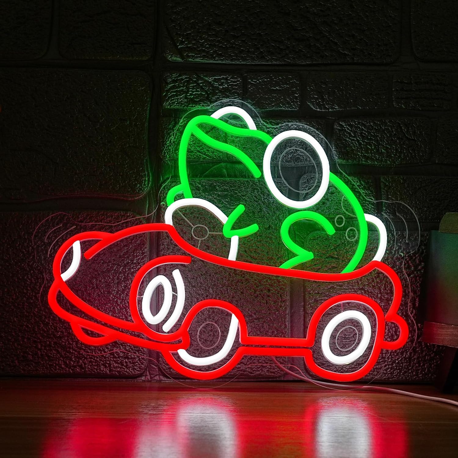 Frog Driving Car Neon Sign Art - Party Games Game reseña y precio