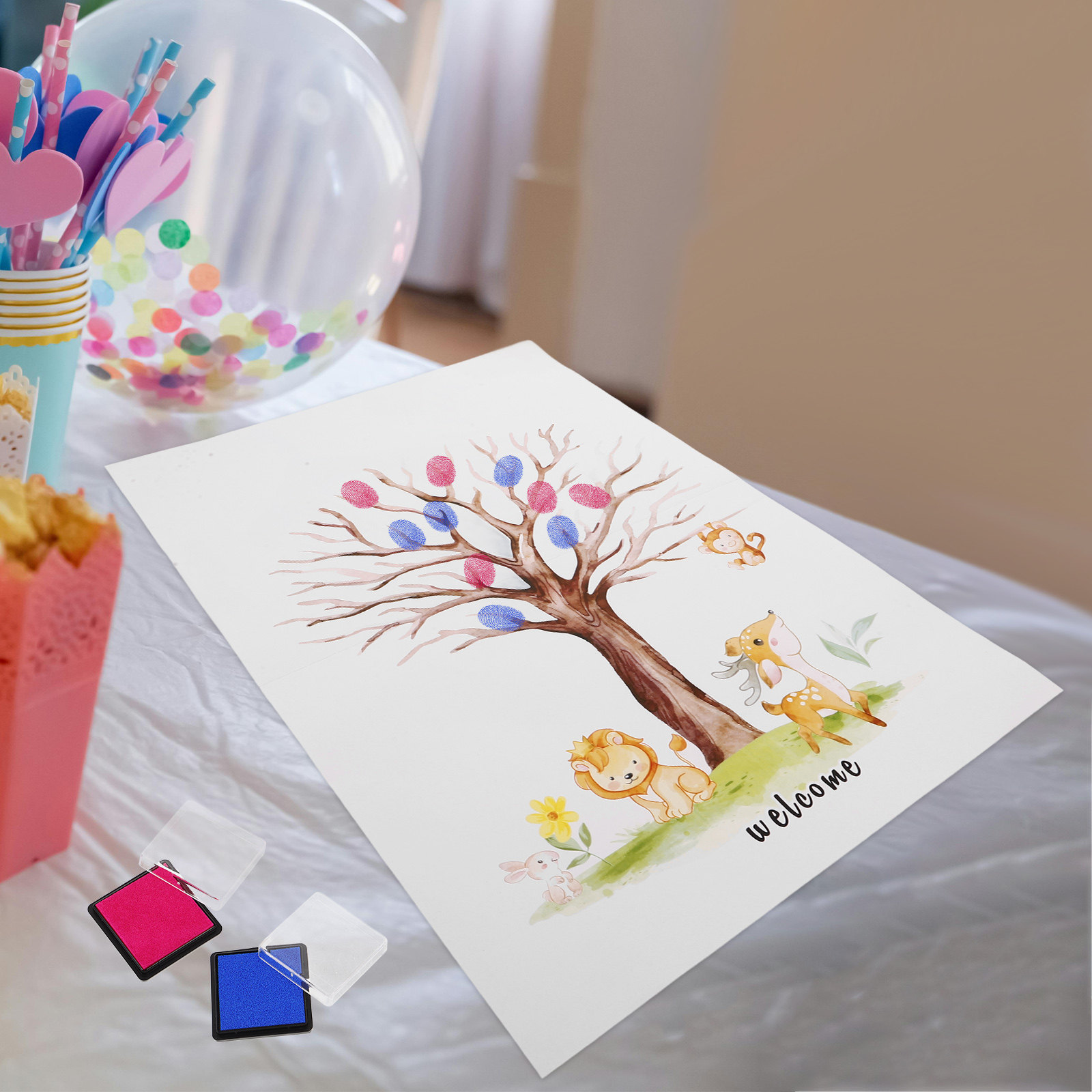 1Set Fingerprint Tree Guest Bo - Book Party Games reseña y precio