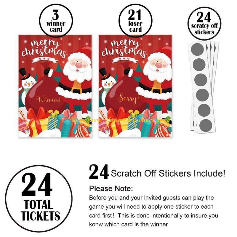 24pcs/set Christmas Festive Sc - Party Games At Wedding reseña y precio