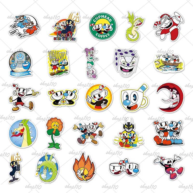 Cuphead Sticker Boy Game Gift  - Party Games Adult Birthday reseña y precio