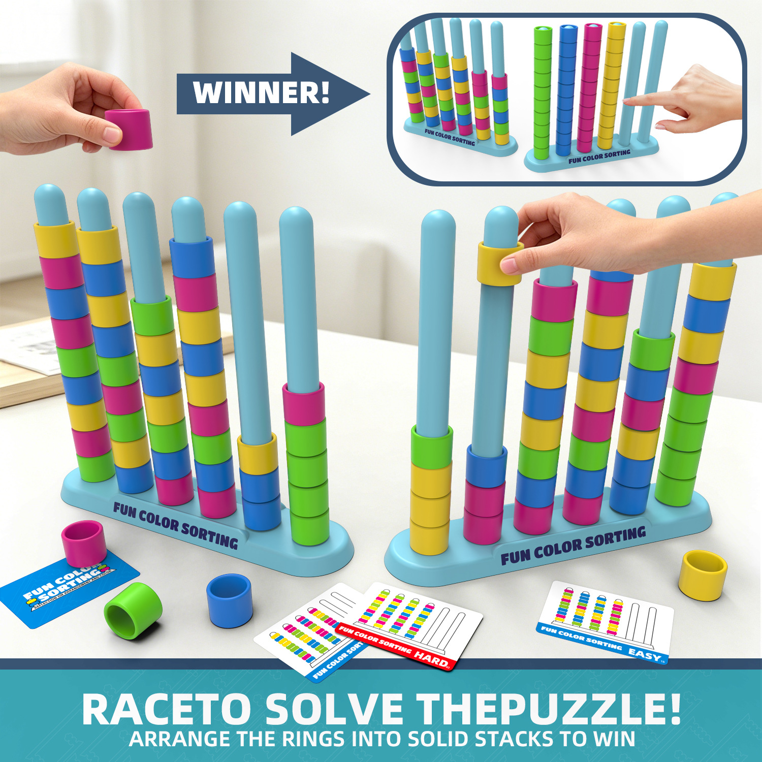 Color Stack Challenge Game-Fas - Quick Games Party reseña y precio