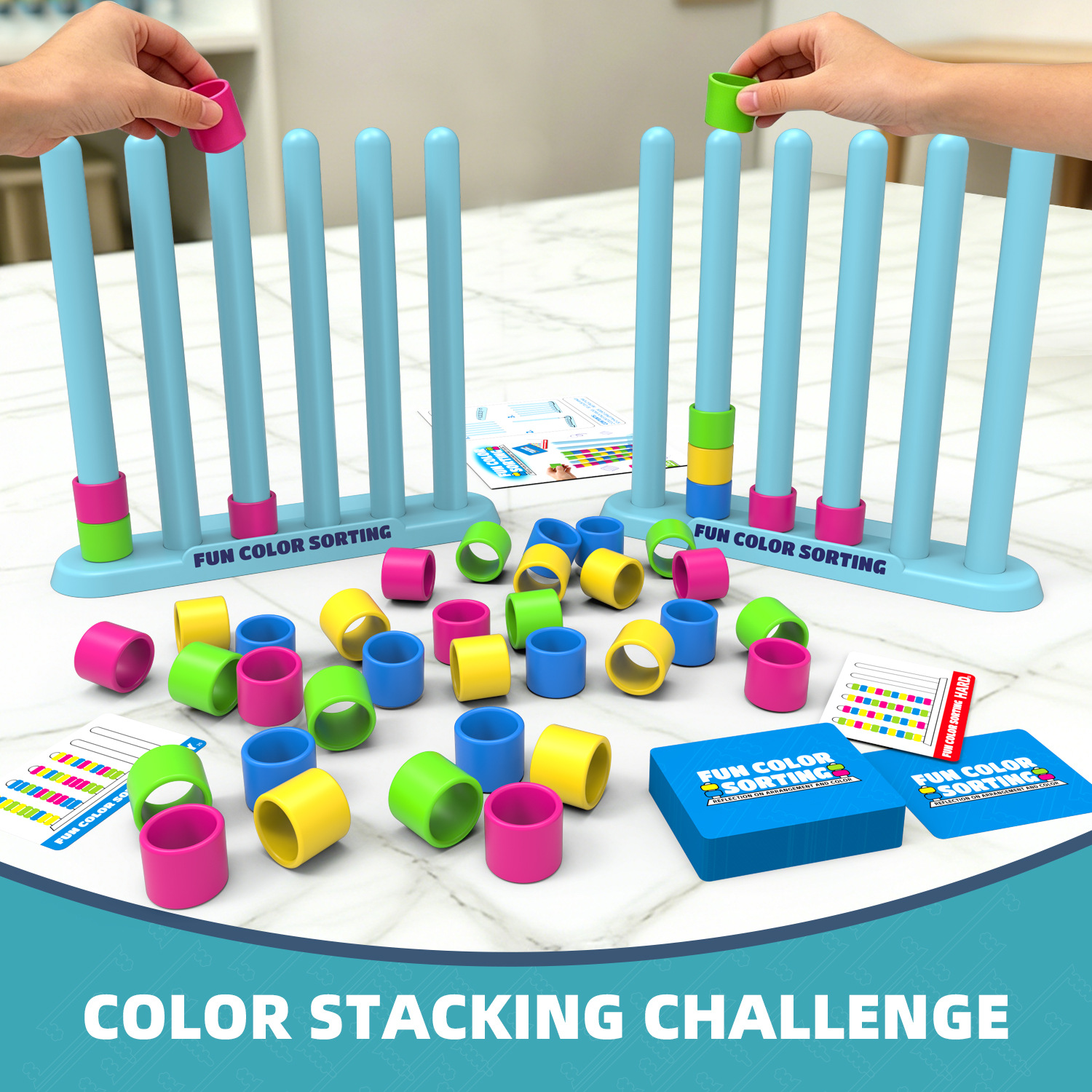 Color Stack Challenge Game-Fas - Quick Games Party reseña y precio