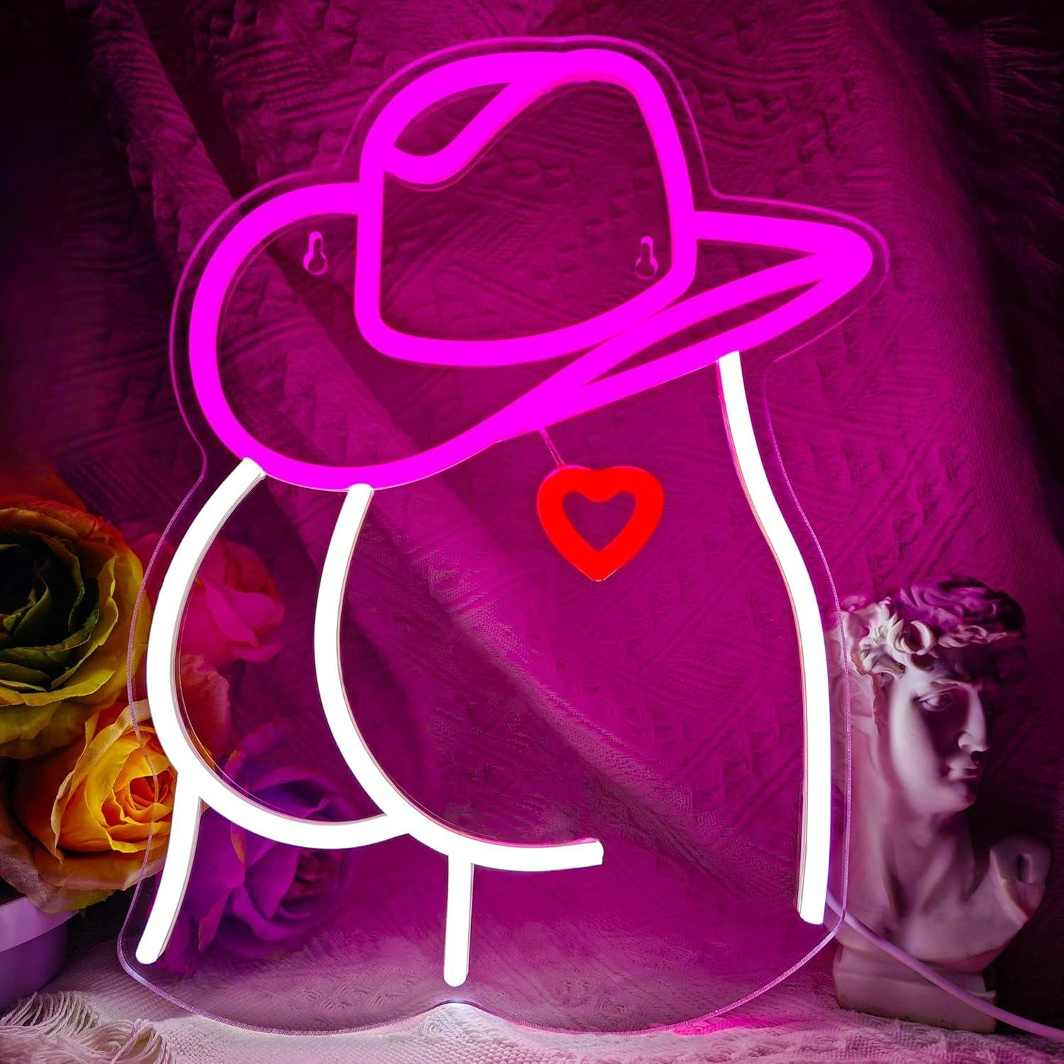 Cowgirl Neon Sign Dimmable LED - Party Games Game reseña y precio