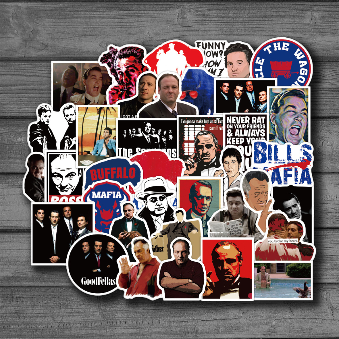 50Pcs/Pack Mafia Stickers Lapt - Party Games Mafia reseña y precio