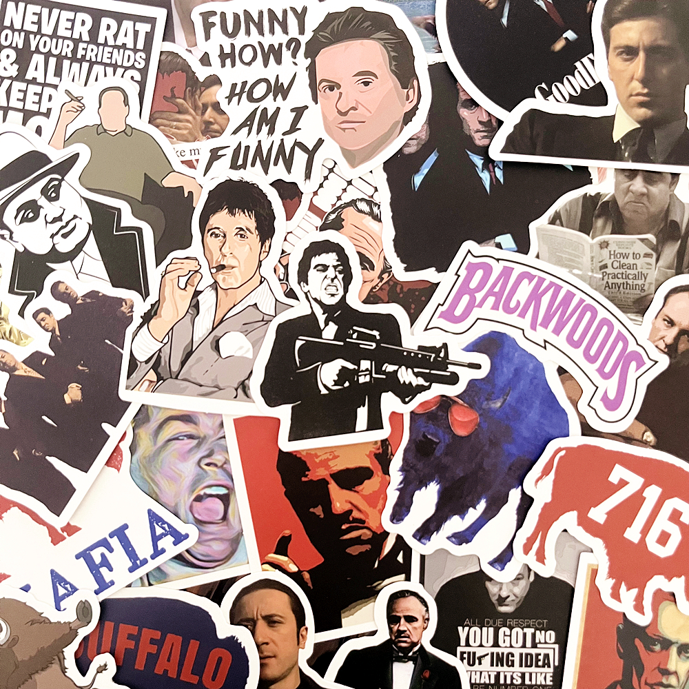 50Pcs/Pack Mafia Stickers Lapt - Party Games Mafia reseña y precio