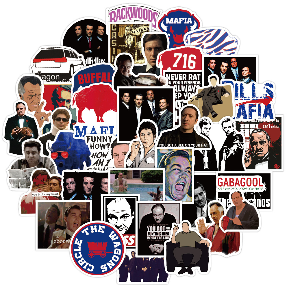 50Pcs/Pack Mafia Stickers Lapt - Party Games Mafia reseña y precio