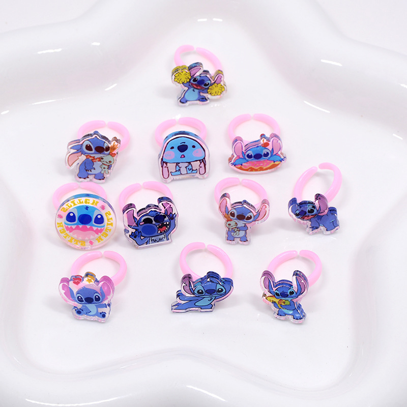 Stitch Acrylic Ring 10/20pcs K - Party Games Children reseña y precio