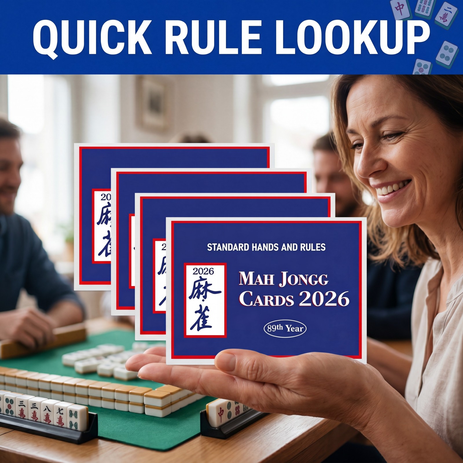 Paper Mahjong Rule Card Set Po - Quick Games Party reseña y precio