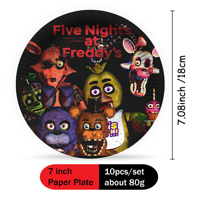 FNAF Themed Paper Plate Cups C - Party Games At Wedding reseña y precio