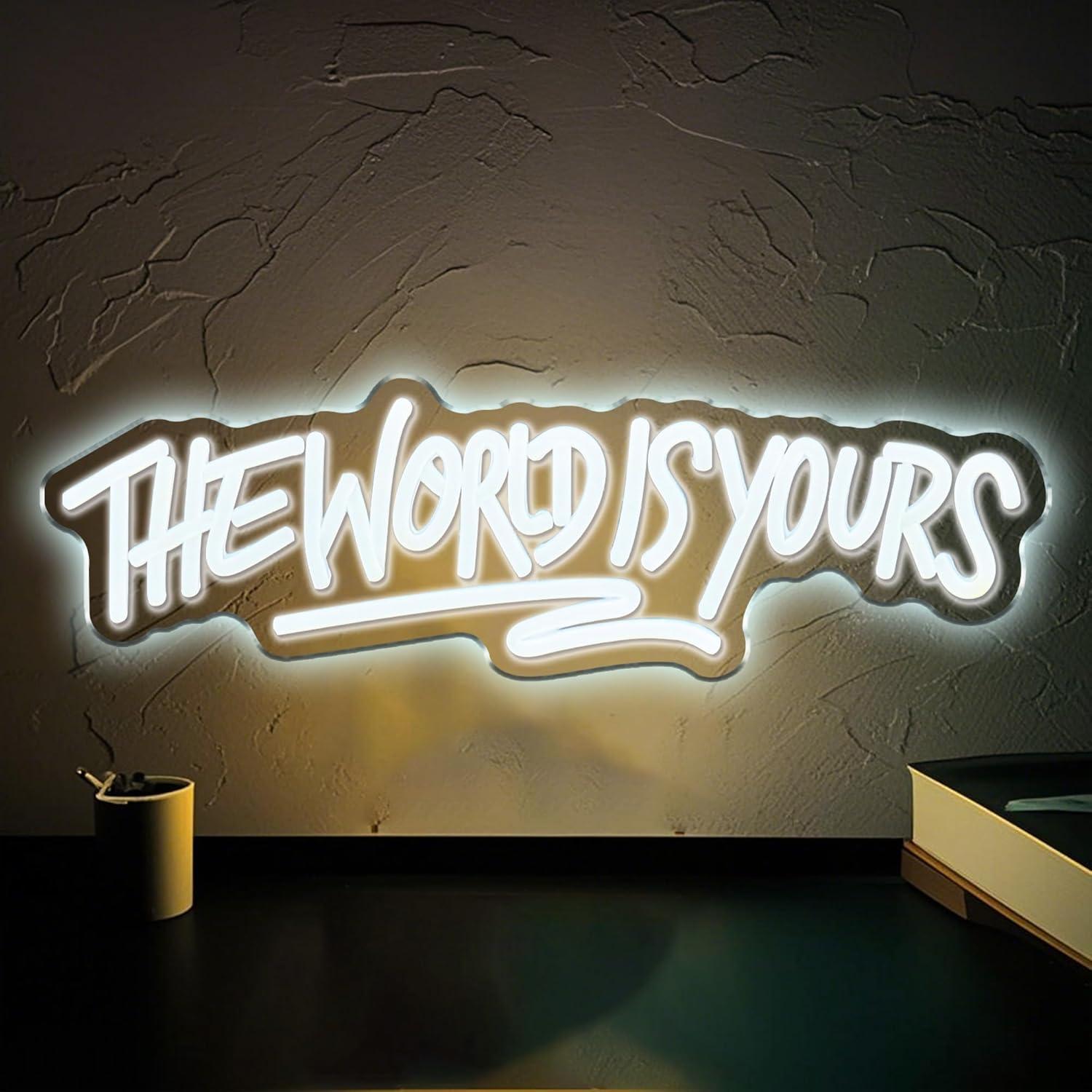 The World is Yours Neon Sign U - Party Games Game reseña y precio