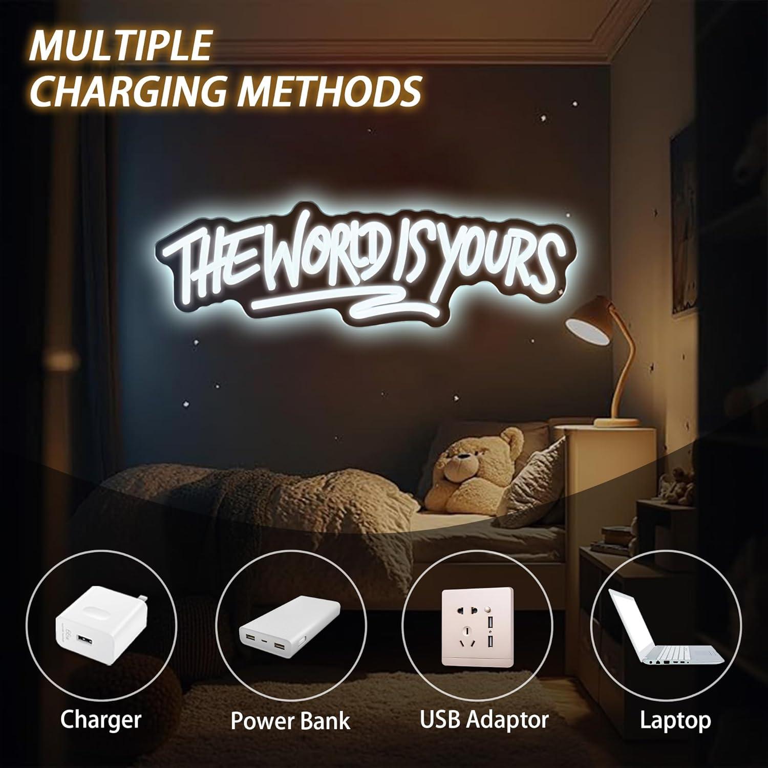 The World is Yours Neon Sign U - Party Games Game reseña y precio