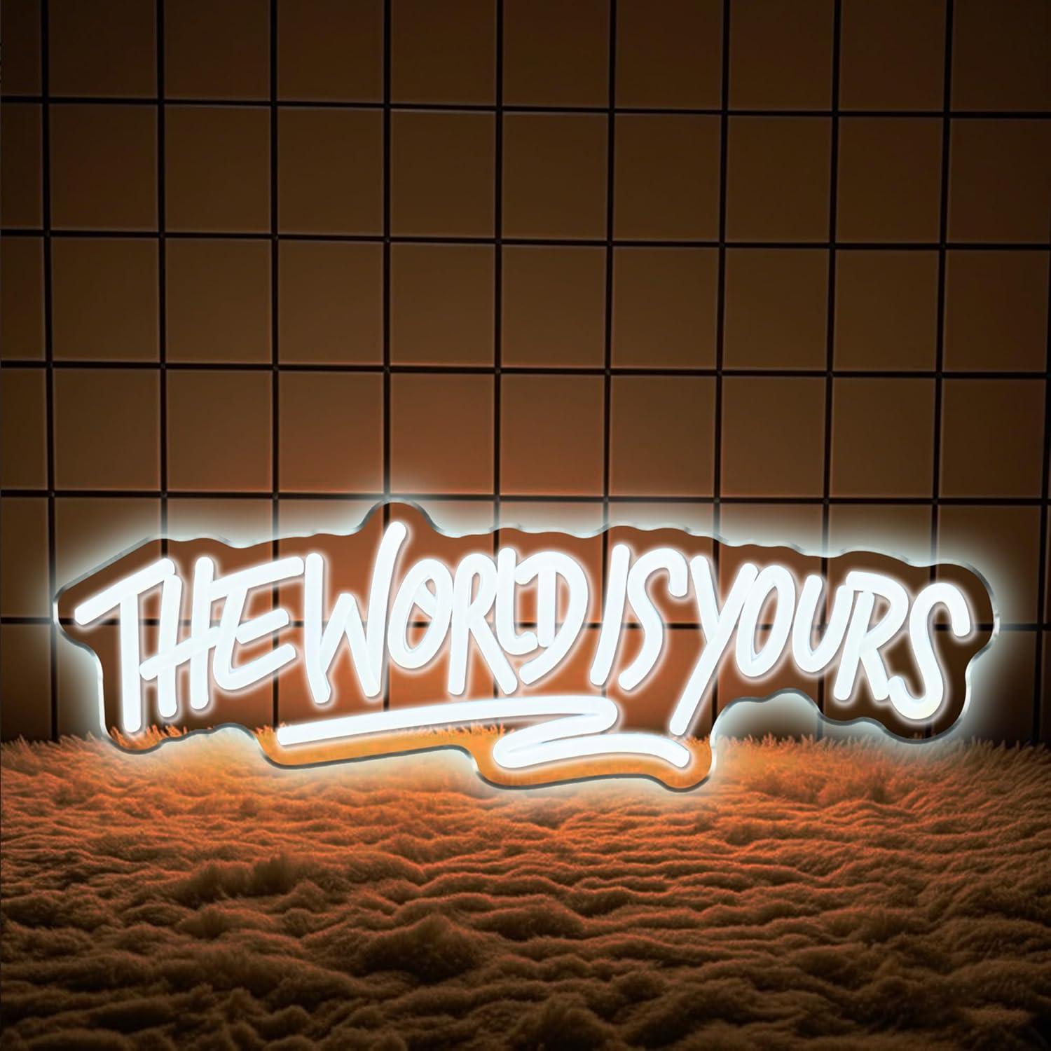 The World is Yours Neon Sign U - Party Games Game reseña y precio