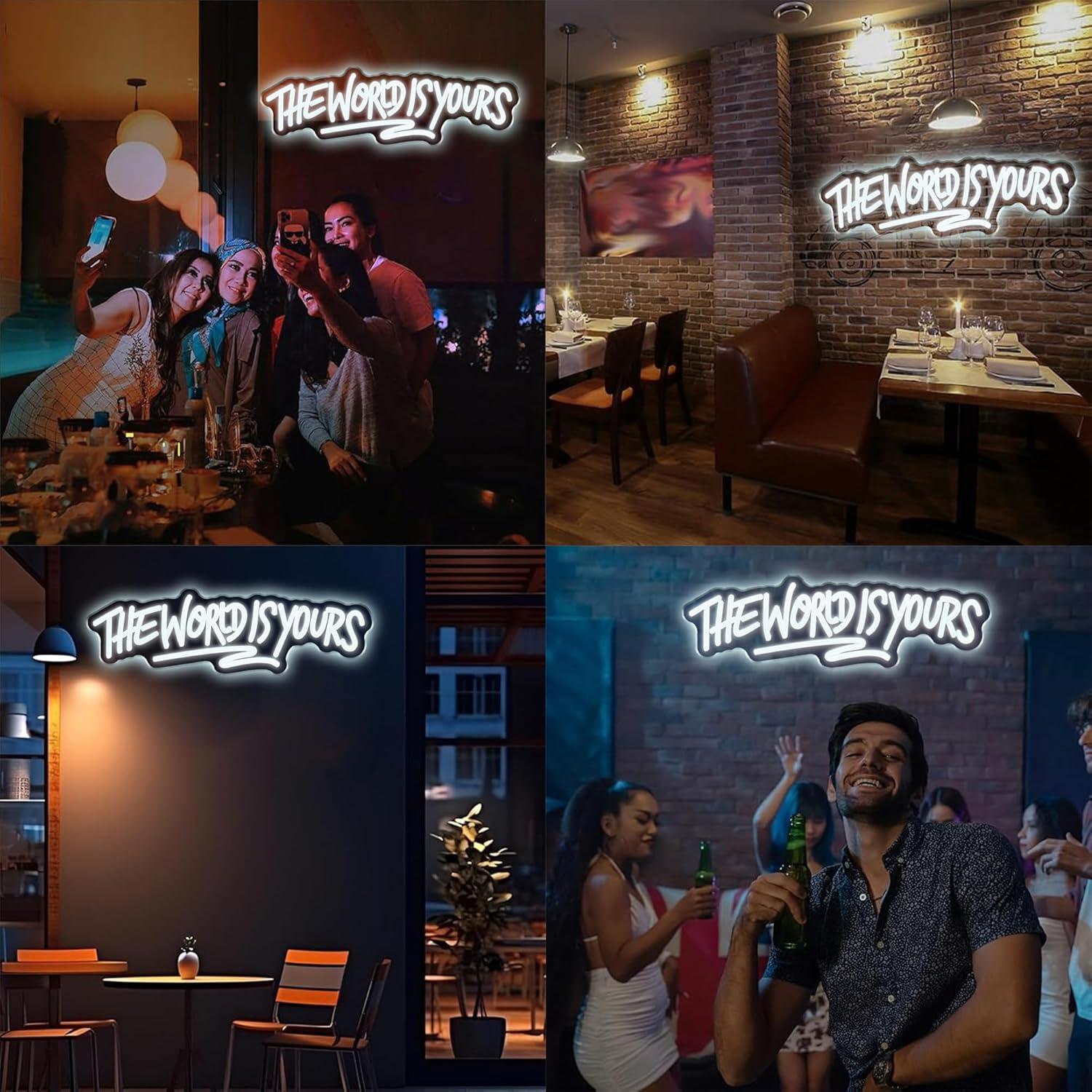 The World is Yours Neon Sign U - Party Games Game reseña y precio