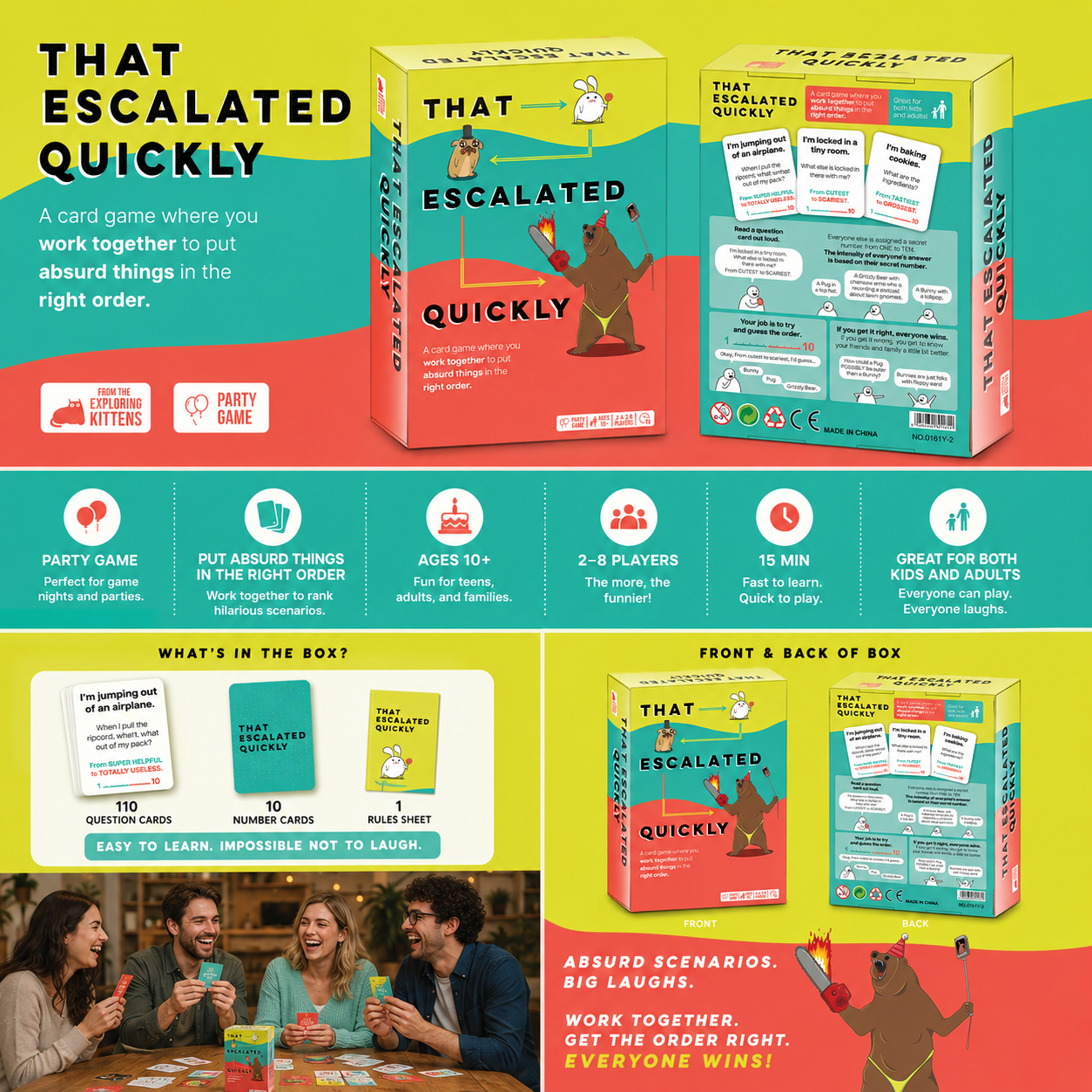 That Escalated Quickly Card Ga - Quick Games Party reseña y precio