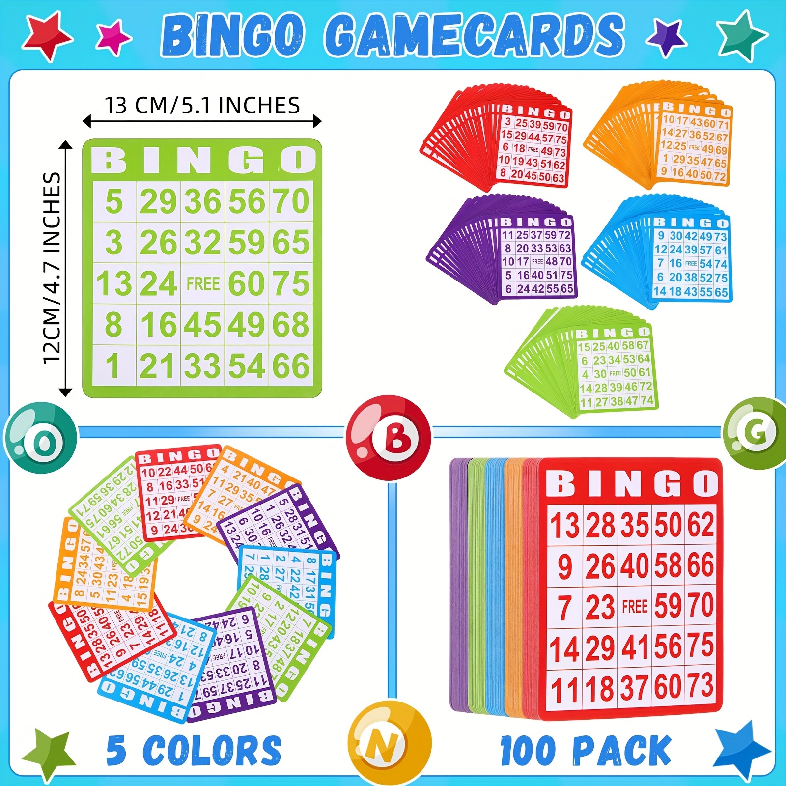 Set of 148 Bingo Game Cards in - Party Games Game reseña y precio