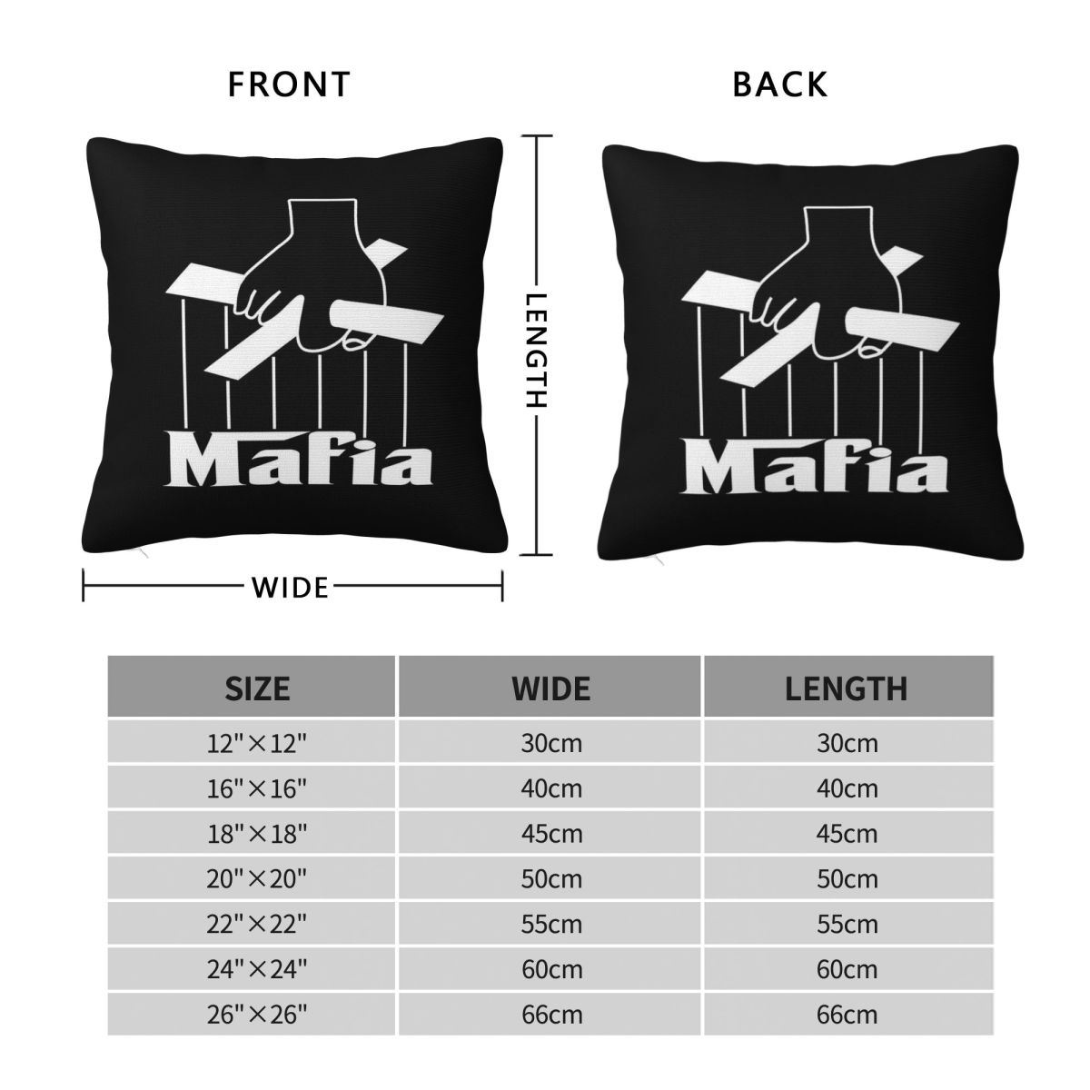 Mafia Party Game Square Pillow - Party Games Mafia reseña y precio