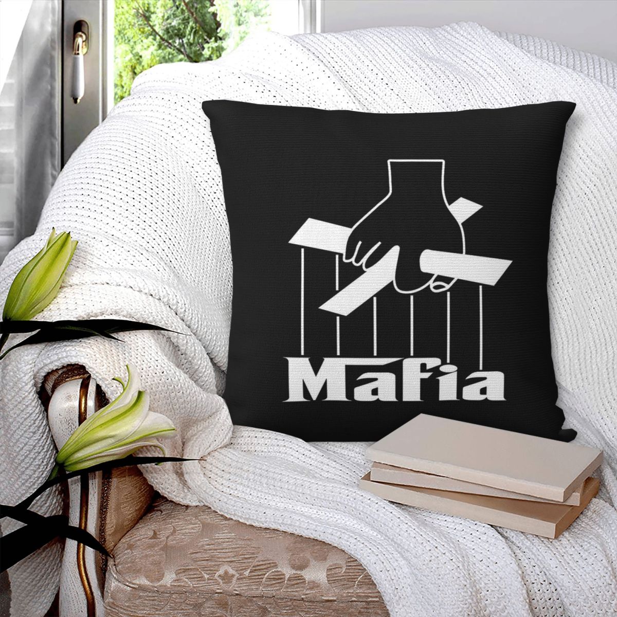 Mafia Party Game Square Pillow - Party Games Mafia reseña y precio