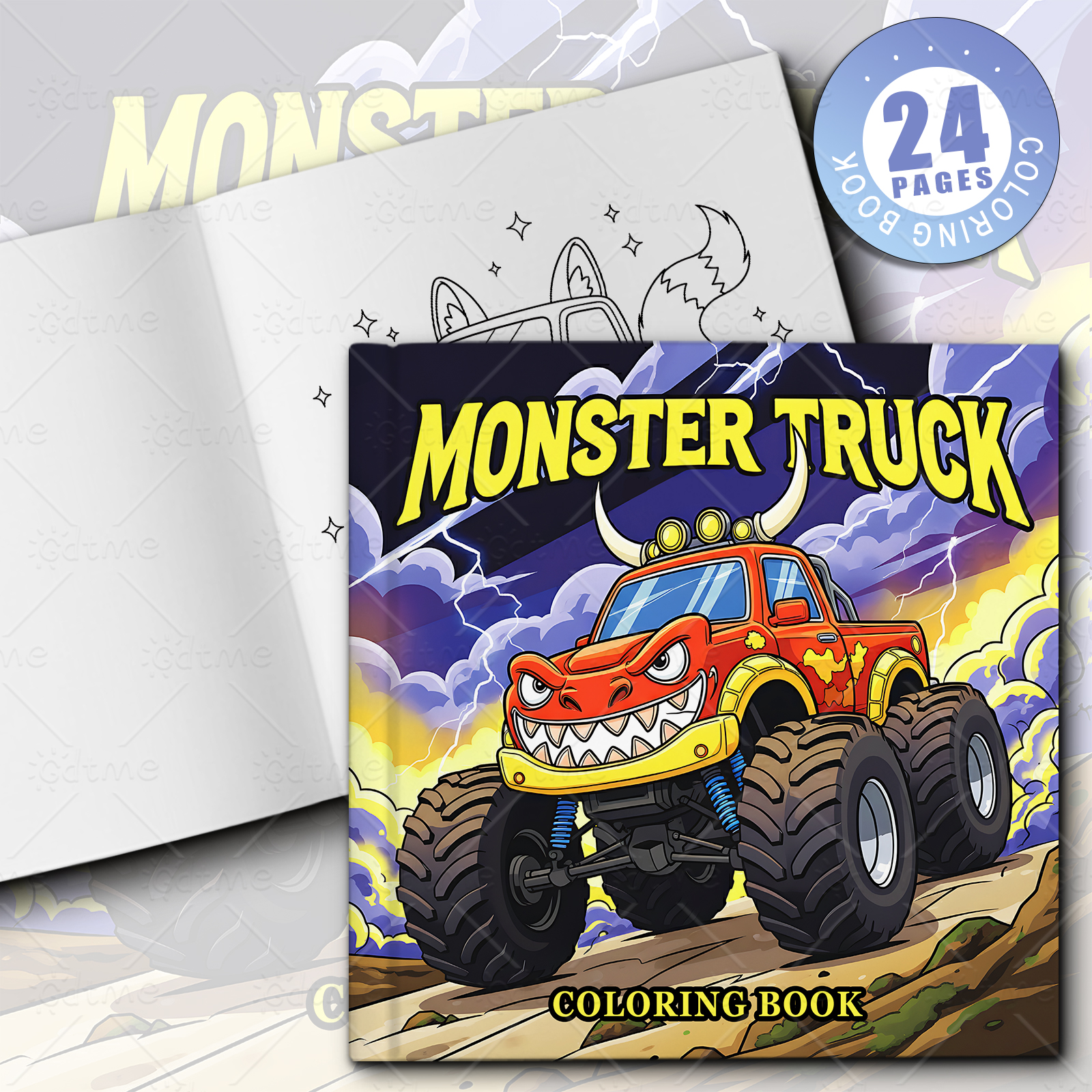 MONSTER TRUCK Coloring Book fo - Book Party Games reseña y precio