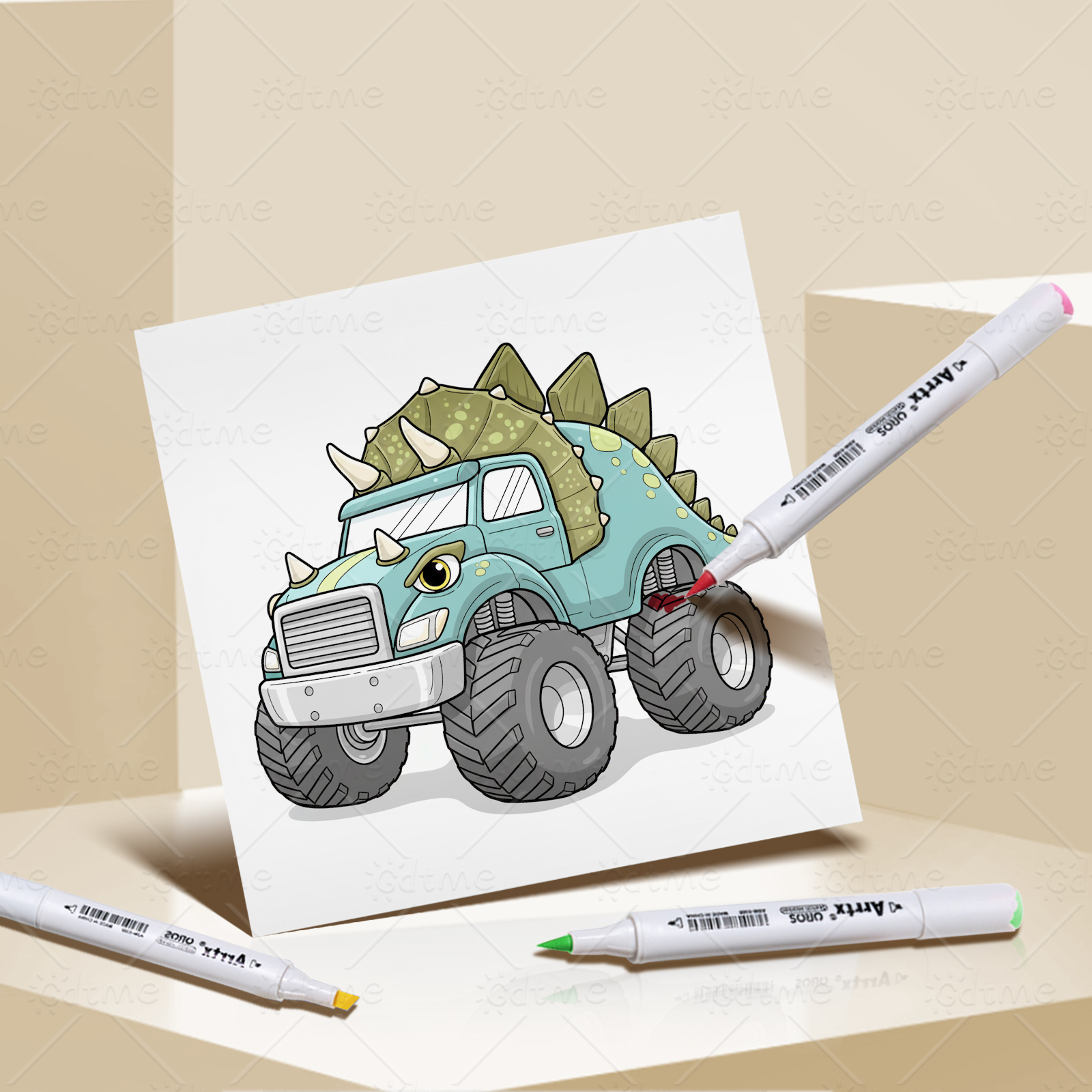 MONSTER TRUCK Coloring Book fo - Book Party Games reseña y precio