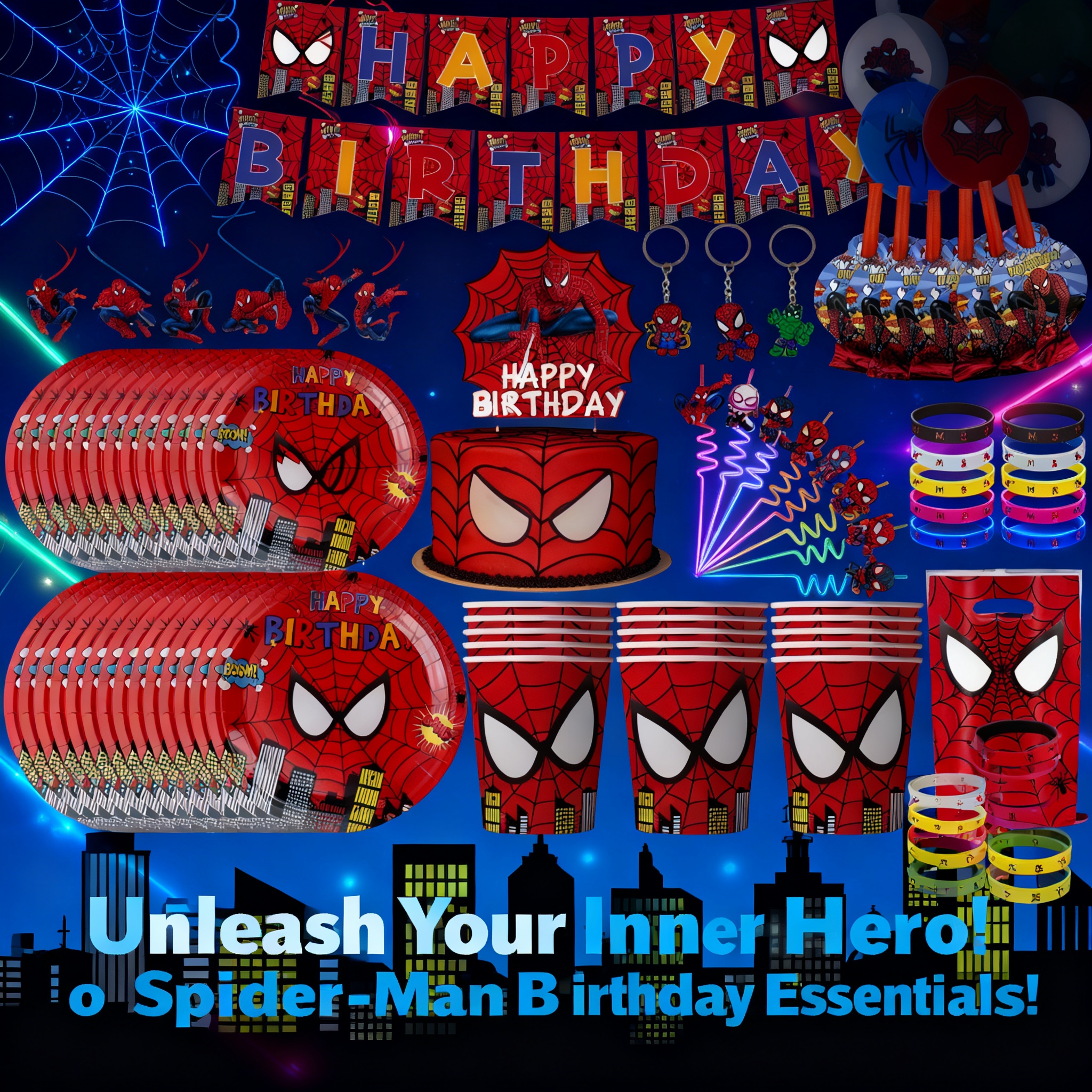 Spiderman Birthday Party Decor - Party Games Crazy reseña y precio